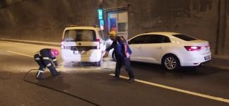 BOLU DAĞI TÜNELİNDE EKİPLERİ ALARMA GEÇİREN OLAY