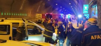 BOLU DAĞI TÜNELİNDE EKİPLERİ ALARMA GEÇİREN OLAY