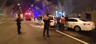 BOLU DAĞI TÜNELİNDE EKİPLERİ ALARMA GEÇİREN OLAY