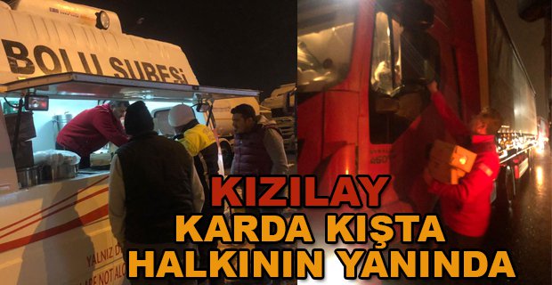 KARDA KIŞTA KIZILAY HALKININ YANINDA