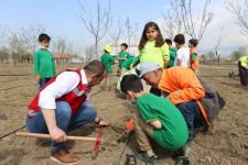 MİNİKLERLE FİDAN DİKTİ