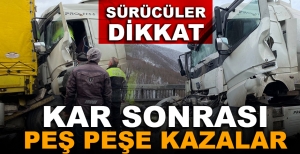 BOLU DAĞI'NDA PEŞ PEŞE KAZALAR...