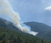 BOLU'DA BİR ORMAN YANGINI DAHA... HELİKOPTERLER SEVK EDİLDİ...