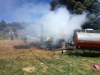 BOLU'DA KARAVANDA PİKNİK TÜPÜ BOMBA GİBİ PATLADI...