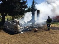 BOLU'DA KARAVANDA PİKNİK TÜPÜ BOMBA GİBİ PATLADI...