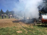 BOLU'DA KARAVANDA PİKNİK TÜPÜ BOMBA GİBİ PATLADI...
