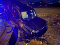 BOLU'DA LÜKS CİP SU KANALINA UÇTU: 1 YARALI