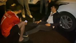 BOLU'DA OTOMOBİLİN ÇARPMADIĞI YAYA YARALANDI...