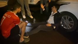 BOLU'DA OTOMOBİLİN ÇARPMADIĞI YAYA YARALANDI...