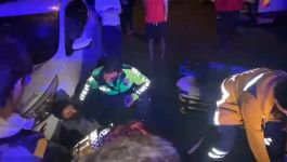 BOLU'DA OTOMOBİLİN ÇARPMADIĞI YAYA YARALANDI...