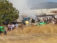 BOLU'DA SAMANLIK ALEV ALEV YANDI...