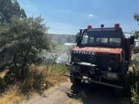 ELEKTRİK KABLOSUNDAN OT YANGINI ÇIKTI...