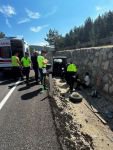 KONTROLDEN ÇIKTI, BETON DUVARA ÇARPTI....