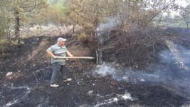 ORMAN YANGININDA KÖYLÜLERİN ERKEN MÜDAHALESİ...