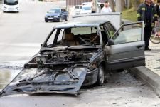 OTOMOBİL ALEV ALEV YANDI...