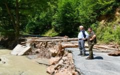 VALİ KILIÇ FELAKET BÖLGESİNDE....