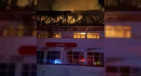 BOLU'DA AKARYAKIT İSTASYONUNDA FACİANIN EŞİĞİNDEN DÖNÜLDÜ... ALEV ALEV YANDI