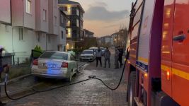 BOLU'DA PARK HALİNDEKİ OTOMOBİL ALEV ALEV YANDI...