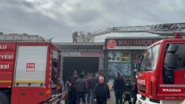 BOLU'NUN SANAYİ SİTESİNDE KORKUTAN YANGIN