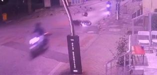 KASKSIZ SÜRÜCÜ MOTOSİKLETTEN DÜŞTÜ.... KAFASINI KALDIRIMA ÇARPTI