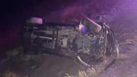 KONTROLDEN ÇIKAN CİP ŞARAMPOLE DEVRİLDİ: 1 YARALI