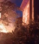 ODUNLUKTA ÇIKAN YANGININ ALEVLERİ GECEYİ AYDINLATTI