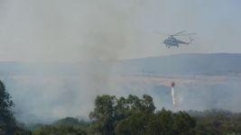 SAZLIKTA YANGIN ÇIKTI... HAVADAN MÜDAHALE EDİLİYOR
