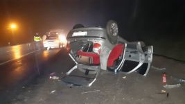 BOLU-MUDURNU YOLUNDA FECİ KAZA... 1'İ BEBEK 4 YARALI...