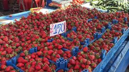 BOLU PAZARINDA ÇİLEK BOLLUĞU...