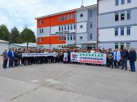 BOLU'DA LİSE ÖĞRENCİLERİNDEN FİLİSTİN'E DESTEK