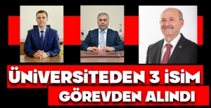 BAİBÜ'DE YÖNETİM KADROSUNDAN 3 KİŞİ GÖREVDEN ALINDI !