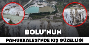 BOLU'NUN PAMUKKALESİ'NDE KIŞ SESSİZLİĞİ