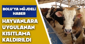 BOLU'YA MÜJDELİ HABER... HAYVANLARA UYGULANAN KISITLAMA KALDIRILDI...