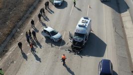 FECİ KAZADA 5 KİŞİ YARALANDI