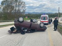 ÜNİVERSİTE YOLUNDA TAKLA ATTI... BURNU BİLE KANAMADI