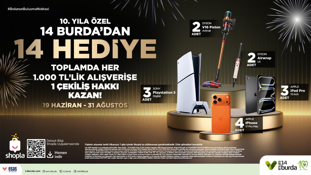 14 BURDA, 10. YILINI 14 BÜYÜK HEDİYEYLE KUTLUYOR