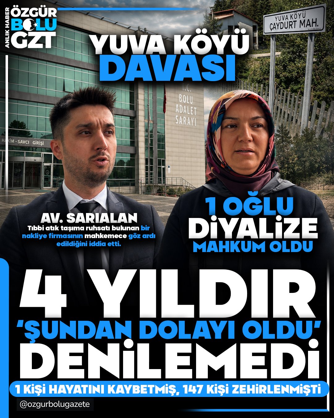 4 YILDIR ADALET BEKLENİYOR! YUVA KÖYÜ ZEHİRLENMESİNDE ŞOK NAKLİYE ŞİRKETİ İDDİASI
