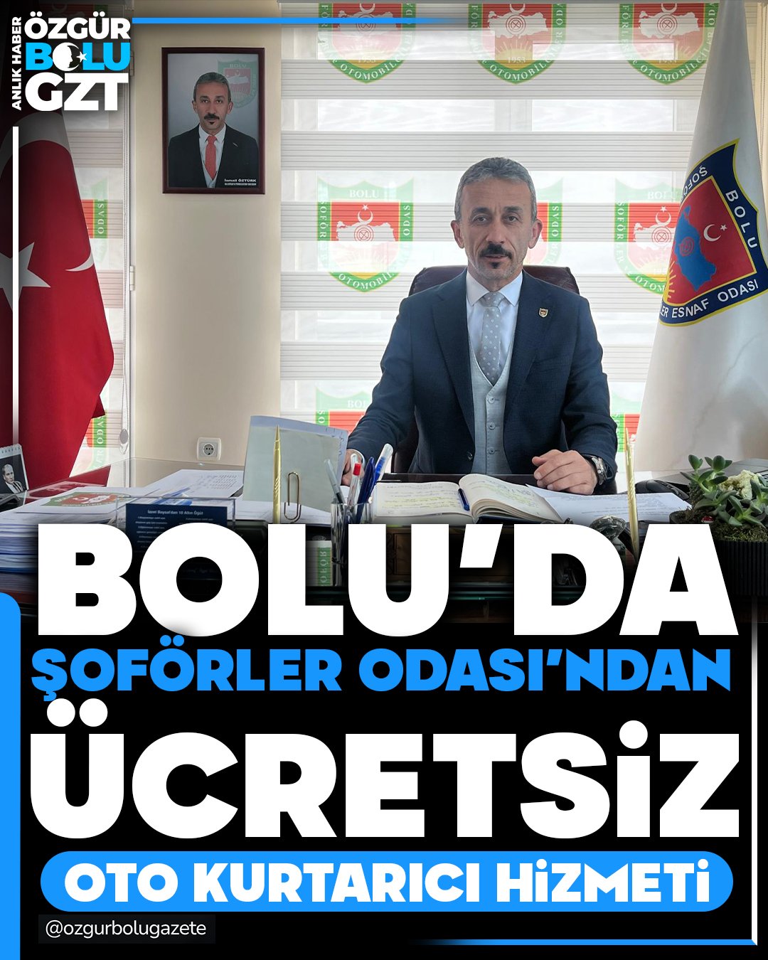 BOLU'DA ŞOFÖR ESNAFINA MÜJDE! YOLDA KALANA ÜCRETSİZ KURTARICI DESTEĞİ