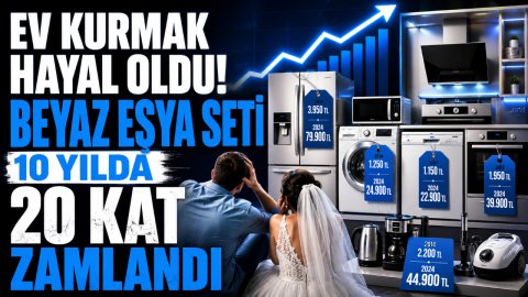 EV KURMAK HAYAL OLDU! BEYAZ EŞYA SETİ 10 YILDA 20 KAT ZAMLANDI