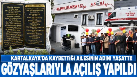 KARTALKAYA'DA KAYBETTİĞİ AİLESİNİN ADINI YAŞATTI! GÖZYAŞLARIYLA AÇILIŞ YAPILDI