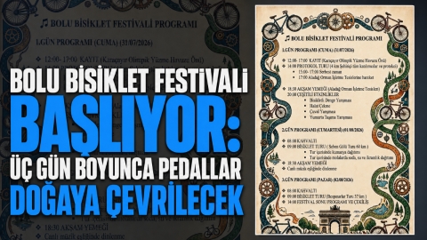 BOLU BİSİKLET FESTİVALİ BAŞLIYOR: ÜÇ GÜN BOYUNCA PEDALLAR DOĞAYA ÇEVRİLECEK