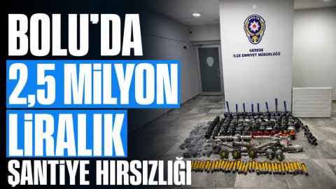 BOLU'DA 2,5 MİLYON LİRALIK ŞANTİYE HIRSIZLIĞI