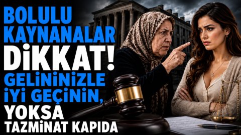 BOLULU KAYNANALAR DİKKAT! GELİNİNİZLE İYİ GEÇİNİN, YOKSA TAZMİNAT KAPIDA