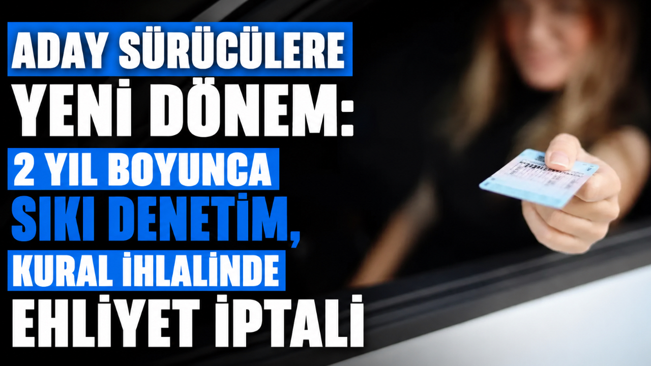 ADAY SÜRÜCÜLERE YENİ DÖNEM: 2 YIL BOYUNCA SIKI DENETİM, KURAL İHLALİNDE EHLİYET İPTALİ