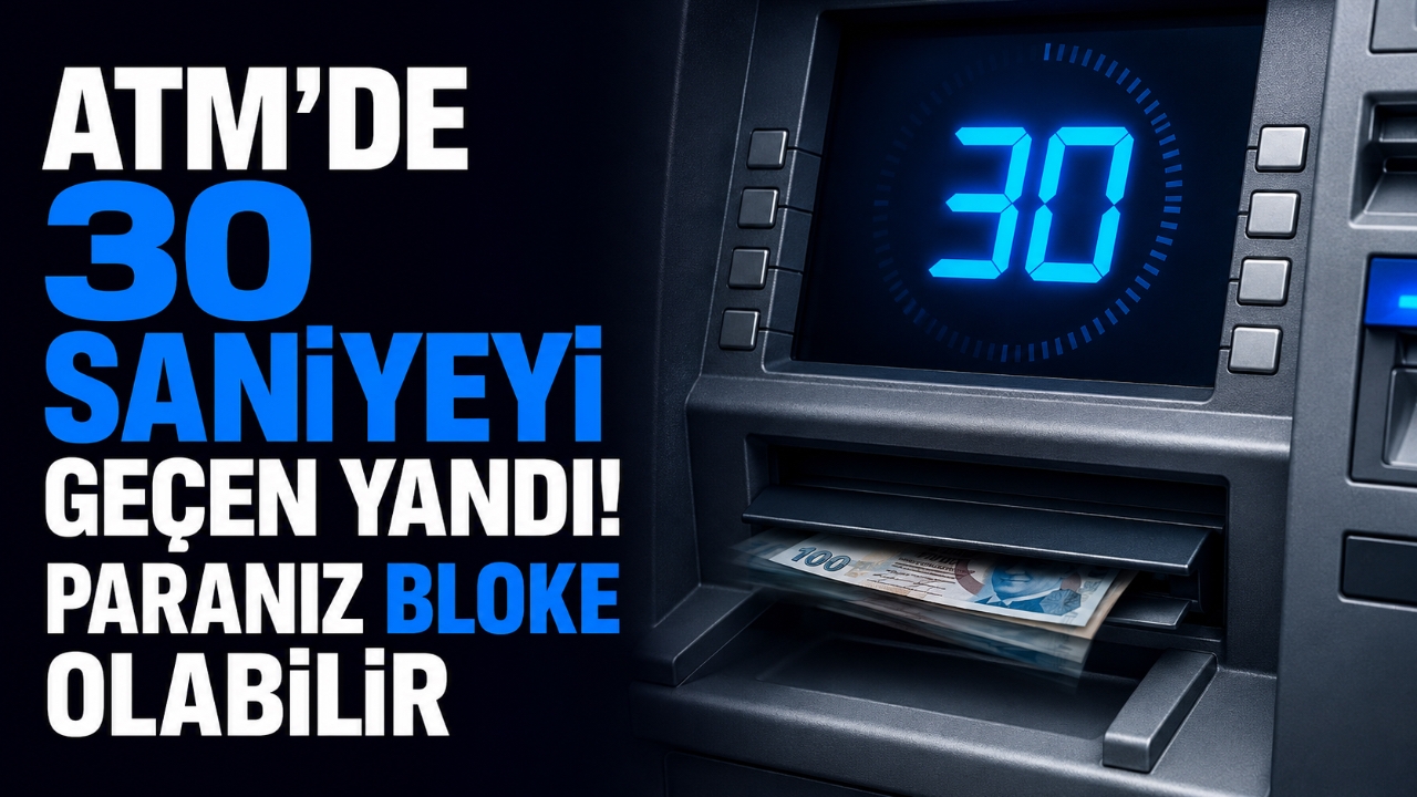 ATM'DE 30 SANİYEYİ GEÇEN YANDI! PARANIZ BLOKE OLABİLİR