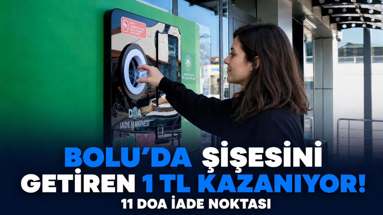 BOLU’DA ŞİŞESİNİ GETİREN 1 TL KAZANIYOR! İŞTE 11 DOA İADE NOKTASI