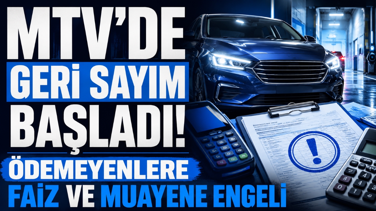 MTV'DE GERİ SAYIM BAŞLADI! ÖDEMEYENLERE FAİZ VE MUAYENE ENGELİ