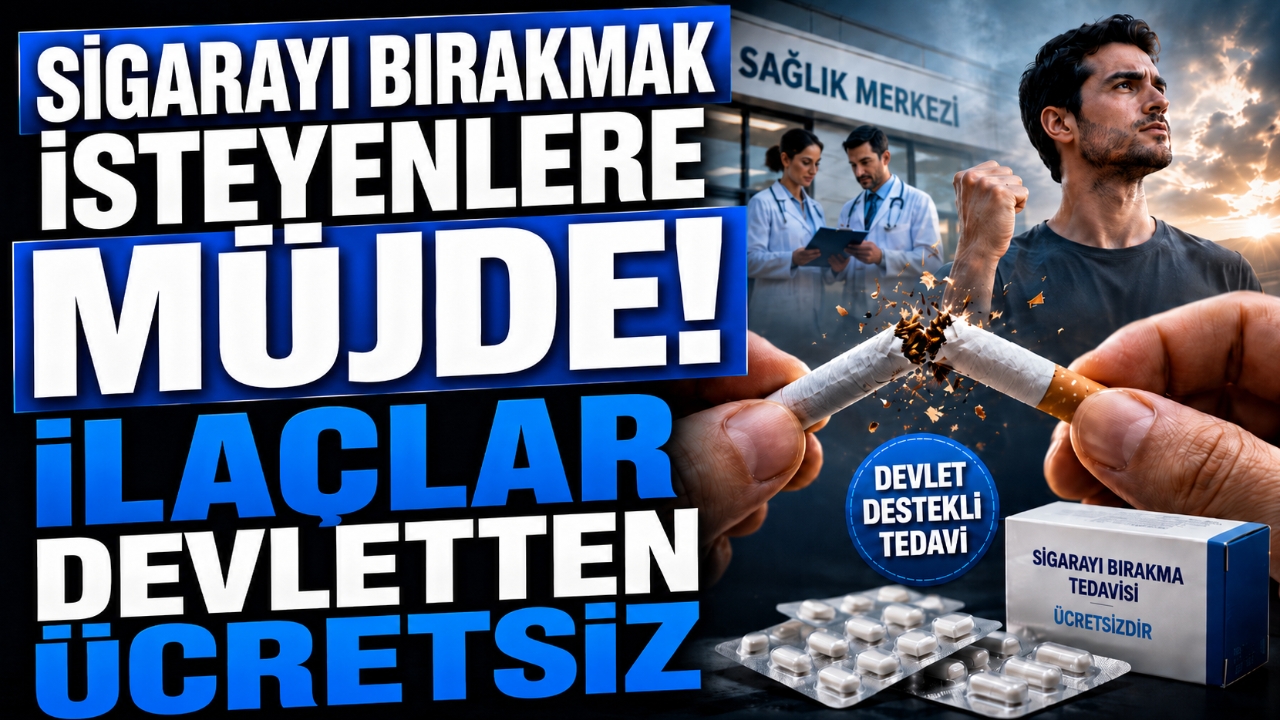 SİGARAYI BIRAKMAK İSTEYENLERE MÜJDE! İLAÇLAR DEVLETTEN ÜCRETSİZ