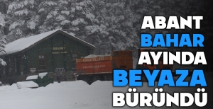 ABANT BAHAR AYINDA BEYAZA BÜRÜNDÜ...