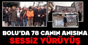BOLU'DA 78 CANIN ANISINA SESSİZ YÜRÜYÜŞ